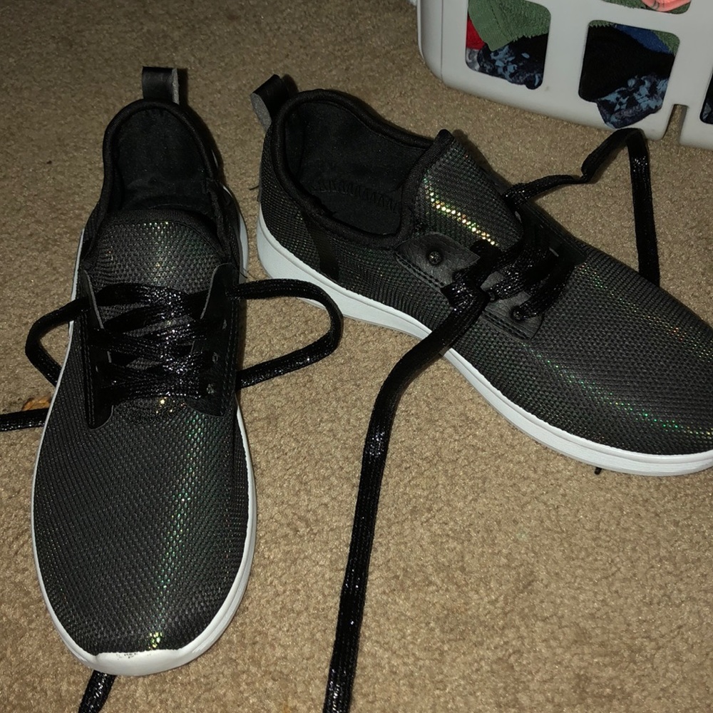 Green sneakers